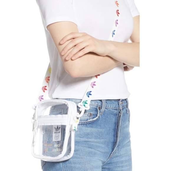 adidas originals pride clear festival crossbody bag